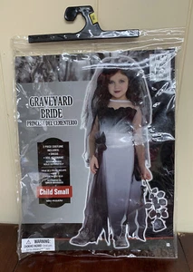 Graveyard Bride Girls Size Small #437 Costume 2 Piece Dress and Veil Headband  - Picture 1 of 12