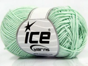 8-Skein Lot Baby Bamboo Yarn Fine 8x50g/110m Light Mint Green - Picture 1 of 4