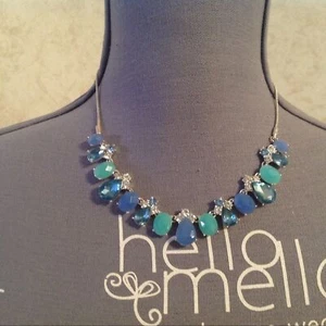 Nine West Halskette silberfarben blau Perlen - Bild 1 von 2