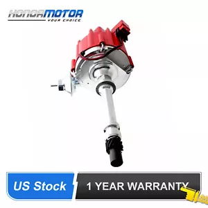 Racing Distributor w/ 65K Coil 7500RPM-350 for Chevy V8 HEI 454 SBC BBC New - Foto 1 di 8