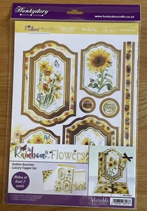 Hunkydory Rainbow Flowers - Golden Bunches Luxury Topper Card Making Kit - Picture 1 of 3