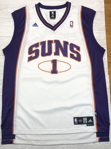 Adidas Authentic NBA Suns Amar’e Stoudemire #1 Jersey White Size (XL) (+2) Sewn Cover