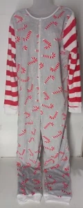 Awake Intimates One Piece Sleepwear Pajamas Red White Gray Super Soft Size L - Picture 1 of 8