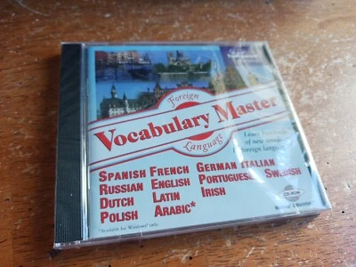 VOCABULARY MASTER CD-ROM Windows PC Mac 12 LANGUAGE SOFTWARE New SEALED,ARABIC  - Image 1 of 4