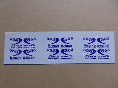 Decal  1-18 - 555 World Racing - BAR Honda - 2001 - Villeneuve - Panis - Bild 1 von 2