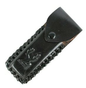 "Cuchillo con soporte para cinturón de vaina de cuero negro de 4" cuchillo plegable NUEVO 👀 🙂 🙂 🙂 - Imagen 1 de 4