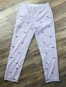 Polo Ralph Lauren Pink Shark Chino Pants FIT 30 31 32x32 Beach Stadium Yacht