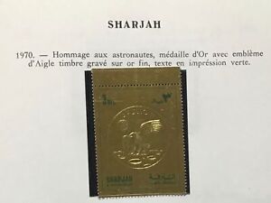 Sharjah #Mi561 Mint 1969 Eagle Apollo XI Globe Gold-Plated #SPC3-097