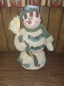Snowman 15" Weighted Standing Plush Christmas Greeter Decor Holiday - Picture 1 of 7