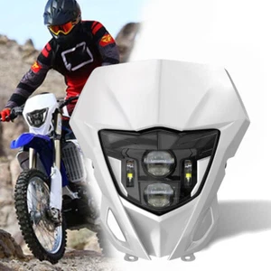 LED Headlight w/Mask For Yamaha YZ125 YZ250F YZ450F TTR110 TTR125 TTR230 TTR225 - Picture 1 of 7