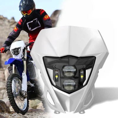 LED Headlight w/Mask For Yamaha YZ125 YZ250F YZ450F TTR110 TTR125 TTR230 TTR225 - Image 1 of 4