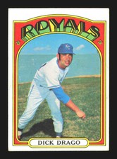 1972 Topps Vintage Baseball #205 Dick Drago    Kansas City Royals
