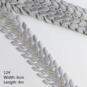 Gold Silver Braided Ribbon Embroidered Lace Applique DIY Cosplay Costume Decor - Picture 1 of 36