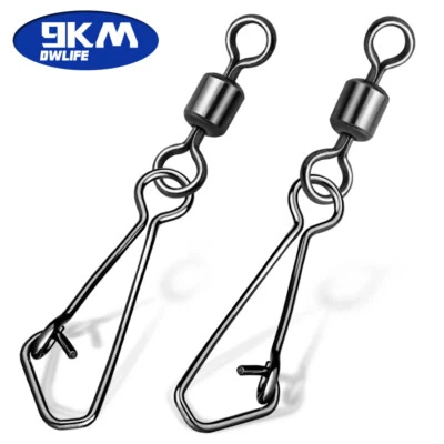 50Pcs Fishing Swivels with Snaps Quick Change Swivels Fishing Tackle  - Image 1 of 4