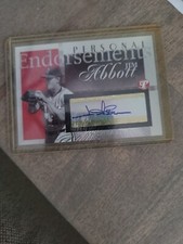2005 Topps Pristine Legends Personal Endorsements Jim Abbott #PEA-JA Auto