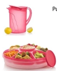Tupperware Classic Impressionen 1 Gallone Krug & großes Serviercenter Neu - Bild 1 von 3