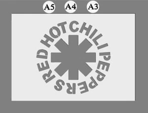Red Hot Chilli Peppers Mylar Stencil A5/A4/A3 sizes 190 micron - Picture 1 of 5