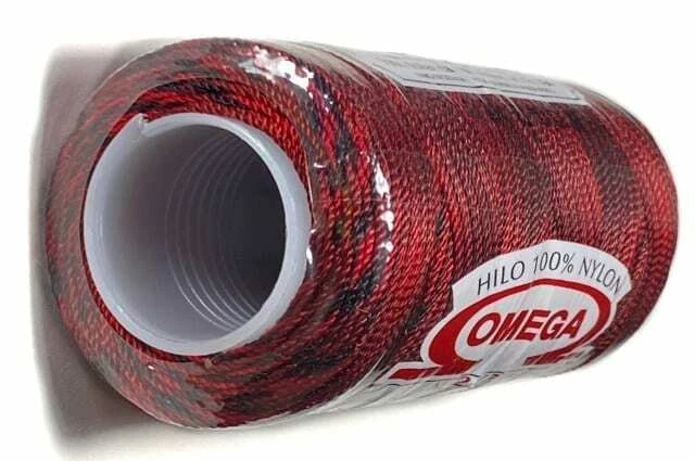 Omega ~ #2 Nylon Thread - 300 yard spool ~ (87-Var Red-Black) - Image 1 of 1