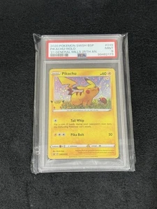 PSA 9 2020 Pokemon SWSH BSP Pikachu Holo #39 General Mills 25th Anniversary - Picture 1 of 2