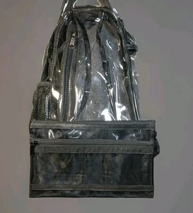 CLEAR STADIUM SLING BAG WITH SMALLER MESH BAG USED 1 TIME - Picture 1 of 4