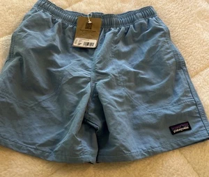NWT Patagonia Boys Baggies 5” Lago Blue Medium Swim Trunks Bathing Suit - Picture 1 of 4