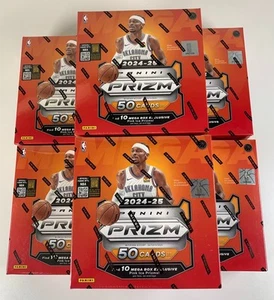 2024-25 Panini NBA Prizm Mega Box Lot (6 Boxes) Factory Sealed Pink Ice Prizms - Picture 1 of 1