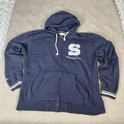 Chaqueta con Capucha Mitchell & Ness Penn State Cremallera Completa Azul Para Hombre Talla 3XL Bolsillos Foto 1 de 4