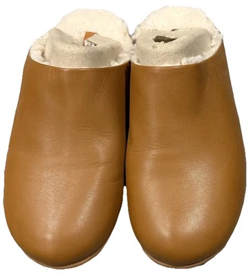 Fitflop Chrissie Tan Leather Shearling Slippers - Size 3 - Worn Once - Image 1 of 4