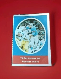 1972 Sunoco NFL Action Player Stamps Houston Oilers Pat Holmes DE Vintage #79 - Picture 1 of 2