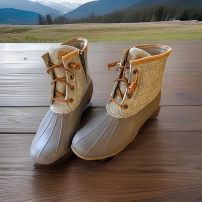 Bota de lana Sperry Top-Sider para mujer en relieve de agua salada, talla 10 - gris oscuro Foto 1 de 4