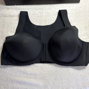 Bali Padding UW Bra Sz 44DD Front Closure EverSmooth Back DF3450 Black New - Picture 1 of 9