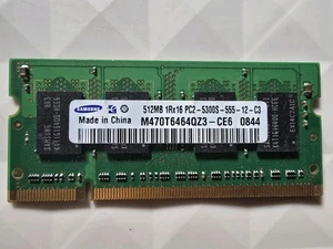 Samsung  M470T6554EZ3-CE6 512MB 2Rx16 667Mhz PC2-5300C Laptop DDR2 SDRAM Memory - Picture 1 of 1