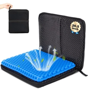 Portable Gel Seat Cushion 20.5inch, Travel Seat Cuhsion Cooling Car Seat Cush... - Picture 1 of 7