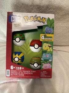 MEGA BLOKS POKEMON 4 GRAS TYP TRAINER TEAM BUILDING SET 118 TEILE HWR77 - Bild 1 von 8