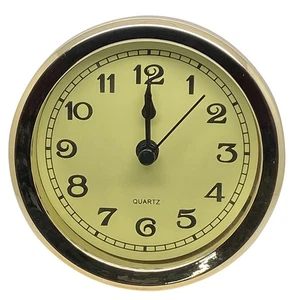 103mm (B) Quartz Replacement Gold Bezel Clock Insert Arabic Numeral 91-93mm Hole - Picture 1 of 3