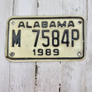Oldtimer 1989 Alabama Motorrad Nummernschild Wanddekor Man Cave Pub Garage - Bild 1 von 4