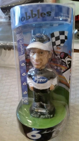 BOBBLE-HEAD PFIZER VIAGRA MARK MARTIN NASCAR  DRIVER #6 BOBBLE DOBBLES NEW IN PK Cover