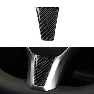 Cubierta interior del panel de la barbilla del volante de fibra de carbono para Tesla Model X S Foto 1 de 4