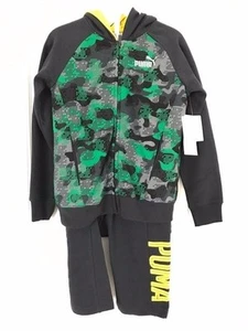 PUMA NWT Boys 3PC Sweat Suit Shirt Tee Top Pants Warm Up Hoodie Sweatshirt 4 5 6 - Picture 1 of 6