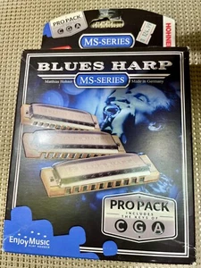 Mundharmonika Hohner Blues Harp MS Pro Pack (C, G, A) - Bild 1 von 2