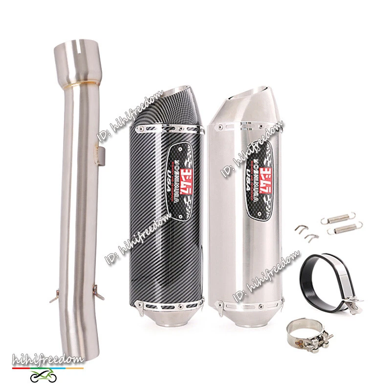 For Yamaha FZ1 FZ1N FZS1000 2001-2005 Middle Exhaust Link Pipe 51mm Tail Muffler - Image 1 of 4