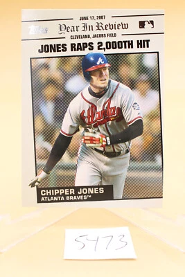 2008 Topps Year in Review Chipper Jones #YR78 NM+ - Image 1 of 2