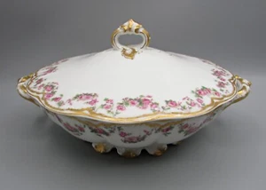 Haviland Verdura Redonda Cubierta - Guirnaldas Rosa Schleiger 270A - Imagen 1 de 8