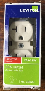 Leviton 20 Ampere 125 Volt Duplex Licht Mandel Steckdose Nr. CBR20 - Open Box! - Bild 1 von 4
