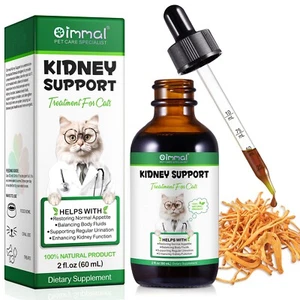 Kidney Support for Cats Liquid Supplement Supports Healthy Kidney Herbal Oil - Picture 1 of 6