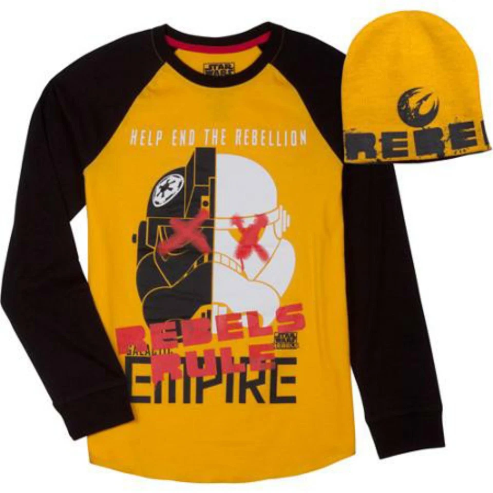 Star Wars Rebels Long Sleeve t-Shirt 6-7 8 10-12 Childs w Beanie Stormtrooper - Image 1 of 1