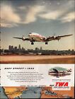 1953 Vintage ad TRANS WORLD AIRLINES TWA Skyliner retro airline Map  10/27/23