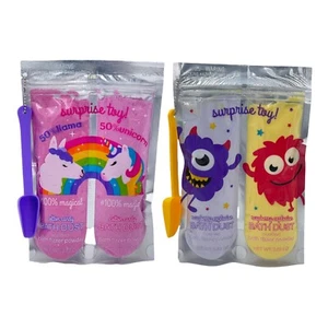 Llama Unicorn & Monster Bath Bomb Fizz Dust Surprise Toys Cotton Candy Raspberry - Picture 1 of 9