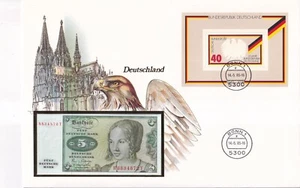 toller Briefumschlag DEUTSCHLAND GERMANY Banknote Banknote Money 5 M UNC NEU - Bild 1 von 1