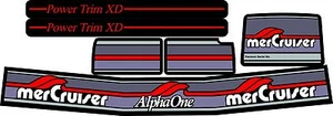 MERCRUISER THE NEW ORIGINAL COLORS ALPHA ONE GEN TWO W/RED RAMS STICKER SET - Picture 1 of 1